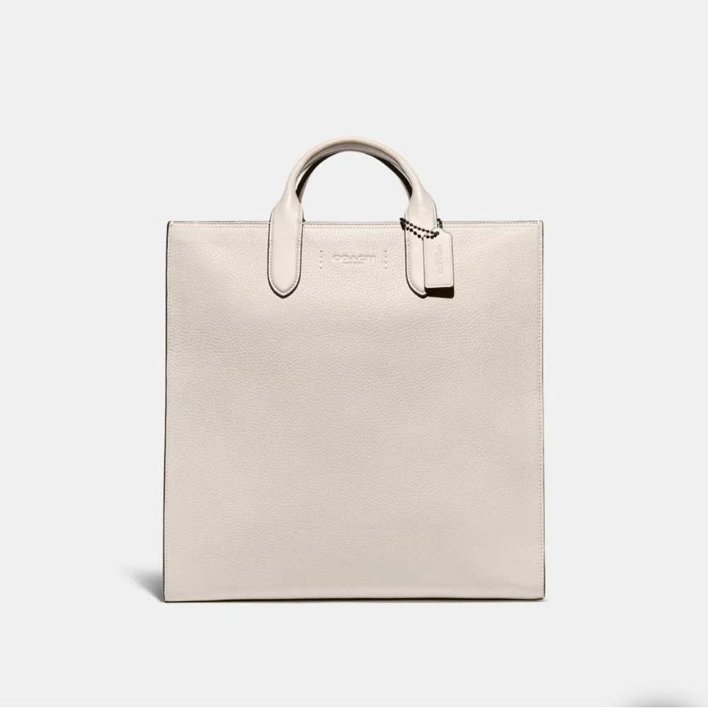 COACH Gotham Tote in chalk soft pebble leather